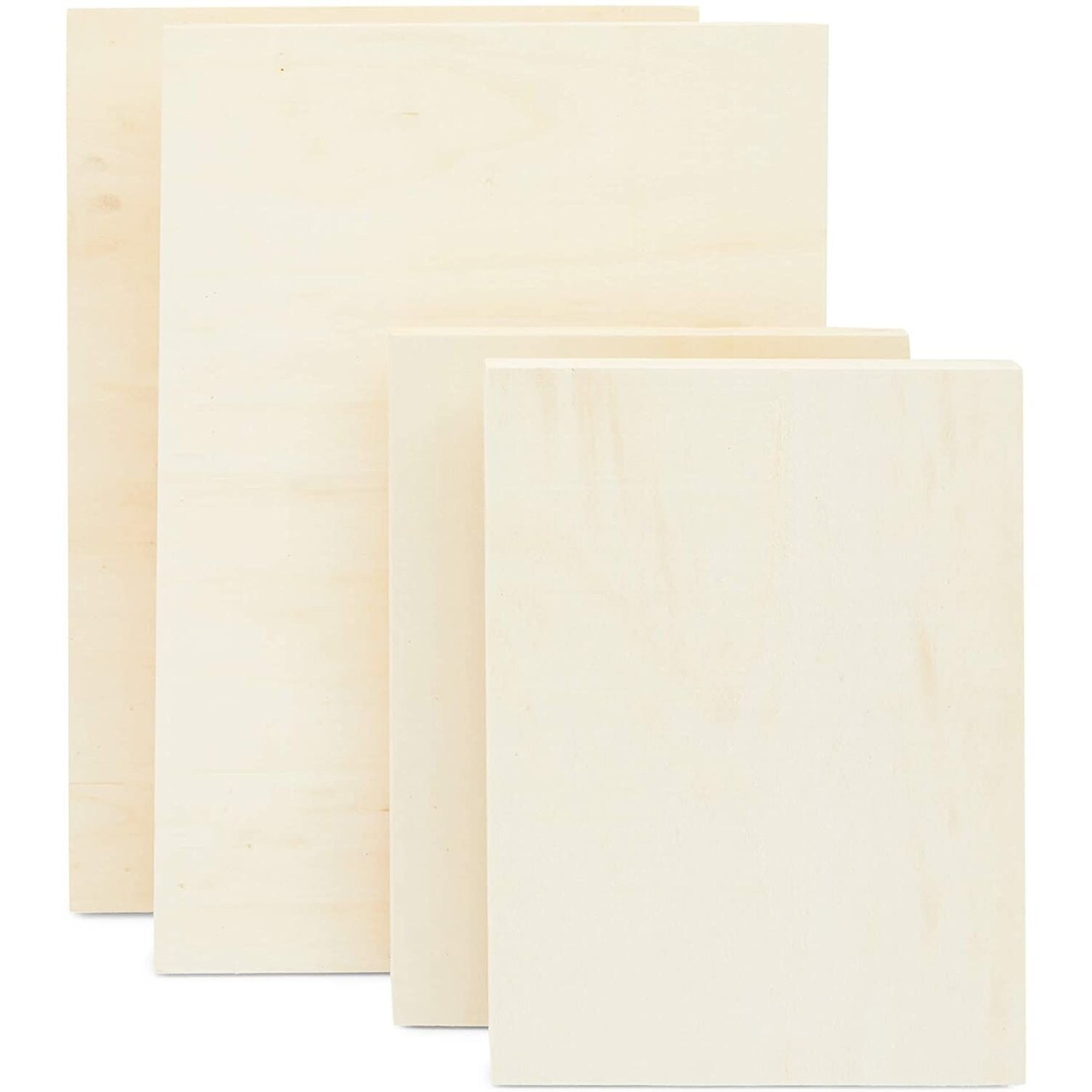 Bright Creations Unfinished Wood Canvas Boards for Painting, 12 x 17 and 9  x 12 in (4 Pack)
